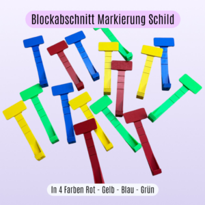 Blockabschnitts-Schild f&uuml;r Modellbahn f&uuml;r H0 - TT - N - Z